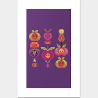 Watercolor fantasy folkloristic Fruits Posters and Art